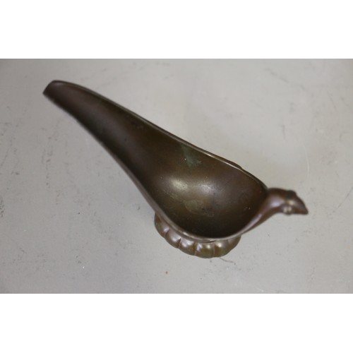 156 - An early 20th century Danish bronzed pipe rest formed as a bird by Just Andersen 4 1/4