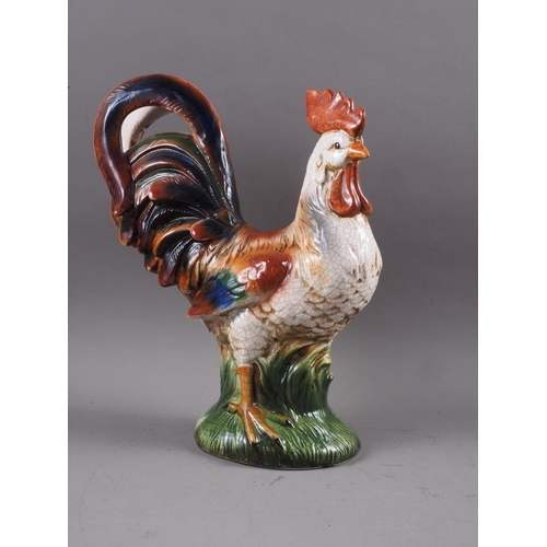 12 - A crackle glazed model of a cockerel, 16