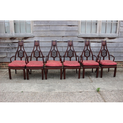 432 - A set of six Chinese hardwood 