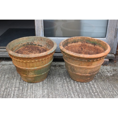 469 - A pair of terracotta garden pots, 20