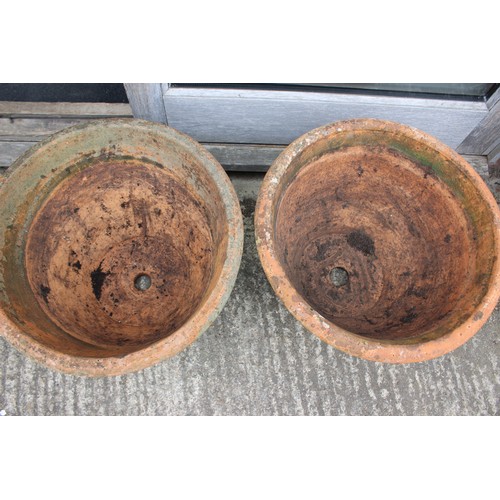 469 - A pair of terracotta garden pots, 20