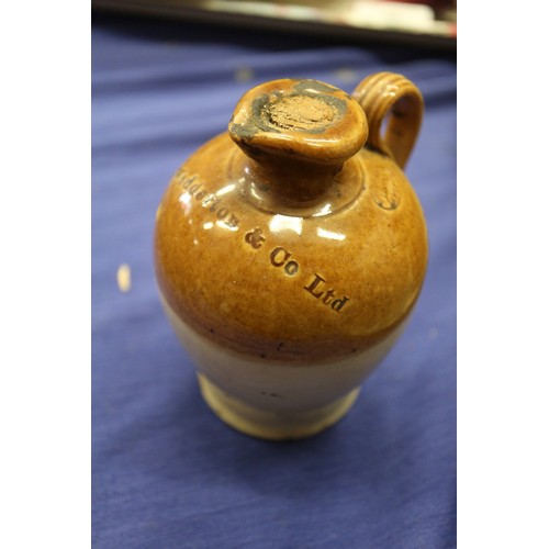 66 - An early Copeland jelly mould, four other jelly moulds, stoneware jugs, and three pot lids, decorate... 