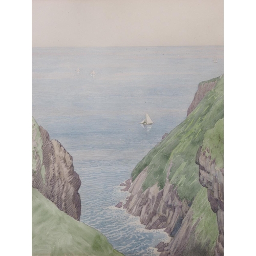 365 - M O Wigmore: watercolours, coastal scene, 9 1/2