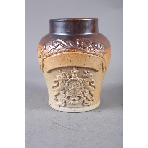 10 - A Doulton Lambeth two-tone stoneware tankard, 5