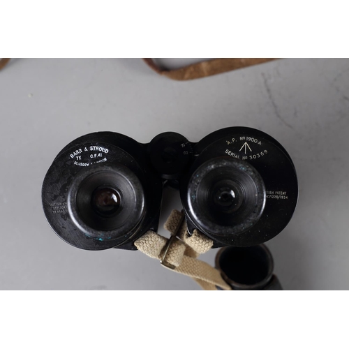 151 - A pair of Barr & Stroud military 7x50 binoculars, in travelling case