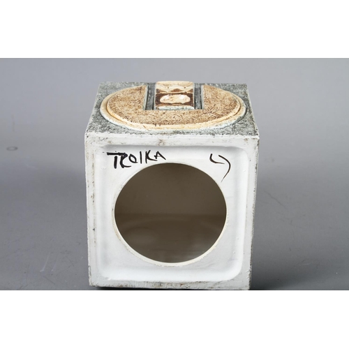 4 - A Troika cubic table lamp base, 7