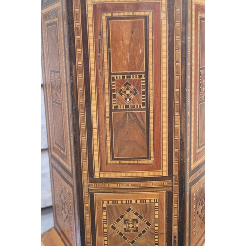 427 - A late 19th century marquetry hexagonal top occasional table, 16