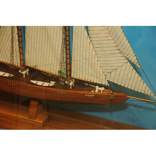 161 - A scale model of the Canadian racing schooner and fishing vessel, 