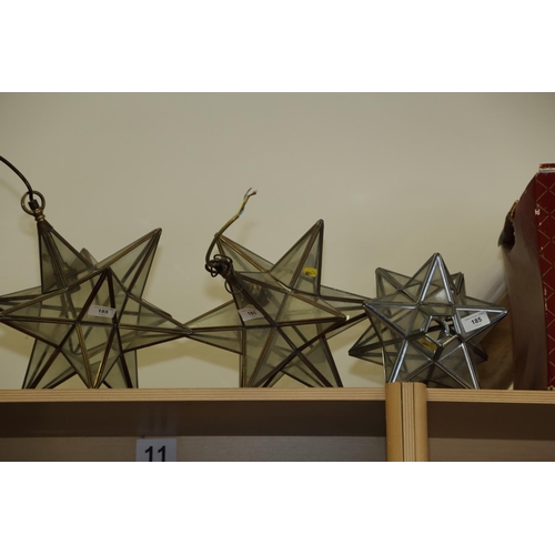 185 - A pair of star-shaped hall lanterns, 14