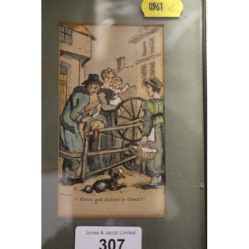 307 - After T Rowlandson: a print, 