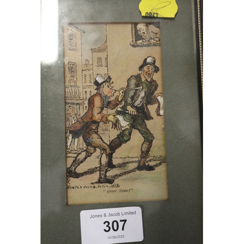 307 - After T Rowlandson: a print, 