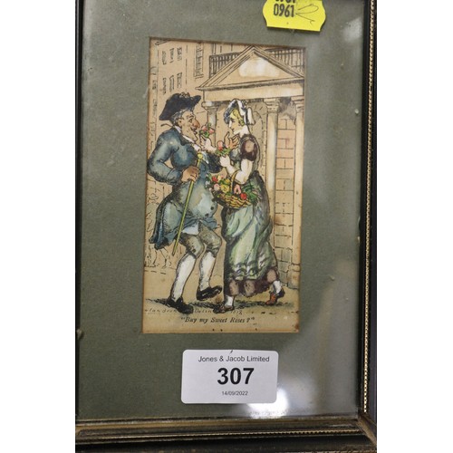 307 - After T Rowlandson: a print, 