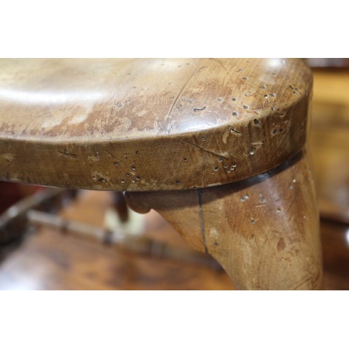 490 - A pair of fruitwood splat and spindle back side chairs with panel seats, on turned and stretchered s... 