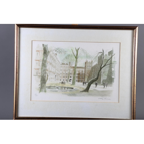 272 - Albany Weisman: a signed limited edition colour print, Inns of Court, 42/300, in gilt strip frame, B... 