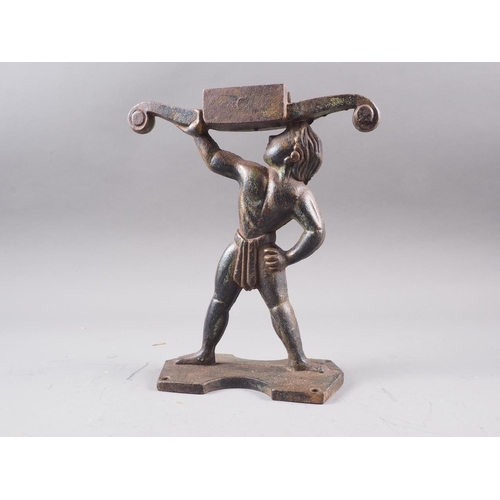 120 - A 19th century cast iron figure of 