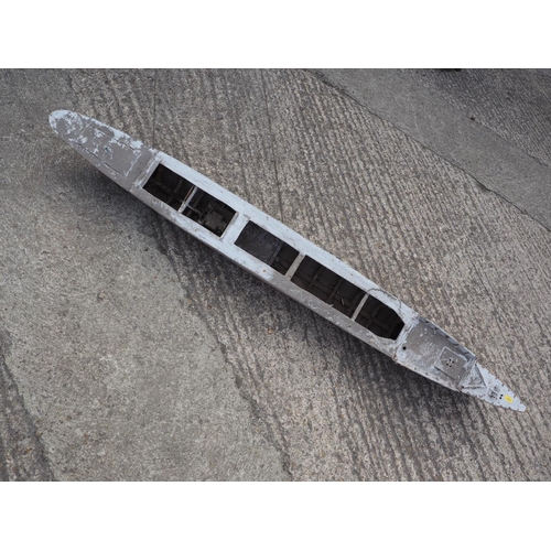 152 - A painted scratch built radio controlled battle ship hull, 63