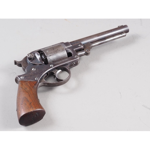 155 - A Starr Arms Co New York 19th century Civil War period cap and ball revolver, Starrs Patent Jan 15 1... 