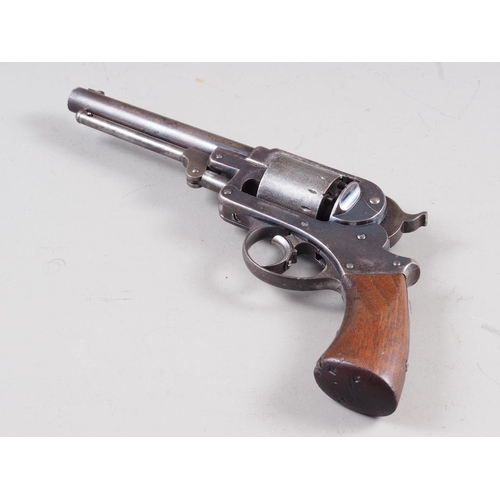 155 - A Starr Arms Co New York 19th century Civil War period cap and ball revolver, Starrs Patent Jan 15 1... 