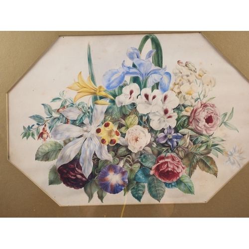 301 - A I Withers: watercolours, still life of spring flowers, 10 1/4