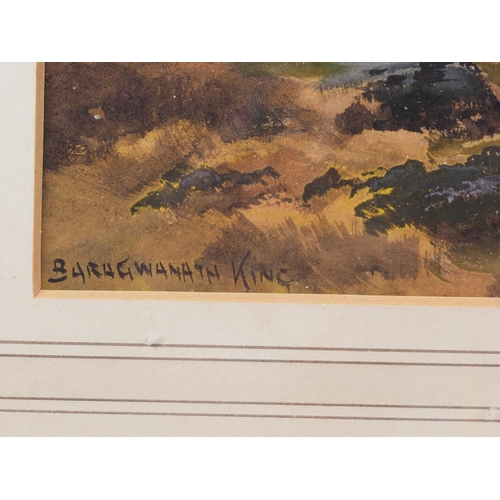 305 - Baragwanath King: two watercolours, moorland scene, 11