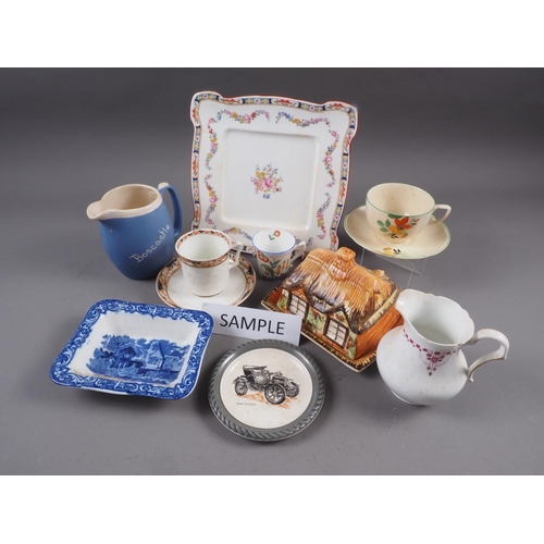 45 - A quantity of teawares and other mixed china, including a Phoenix China part coffee set, blue and wh... 