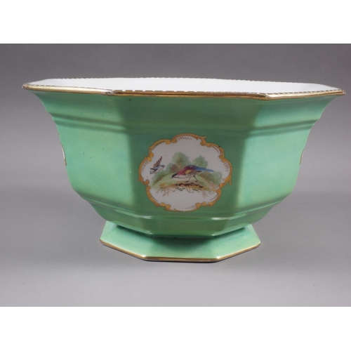 6 - A Fielding's Crown Devon bowl, on gilt feet, 6 1/2