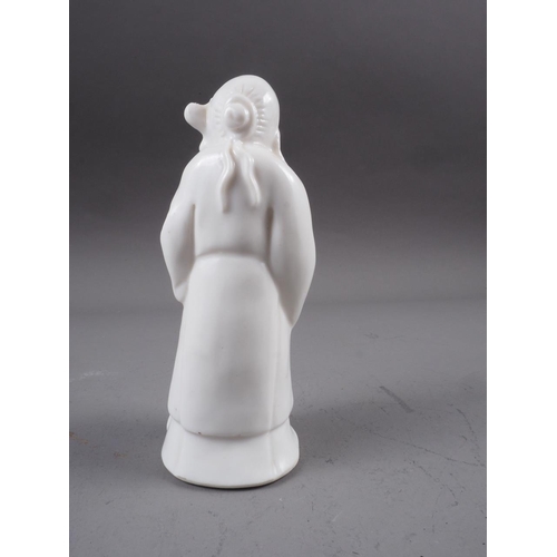 68 - A Chinese blanc de chine figure of an immortal, 5 3/4