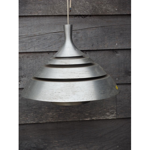 208 - A 1960s aluminium industrial style ceiling pendant, 17