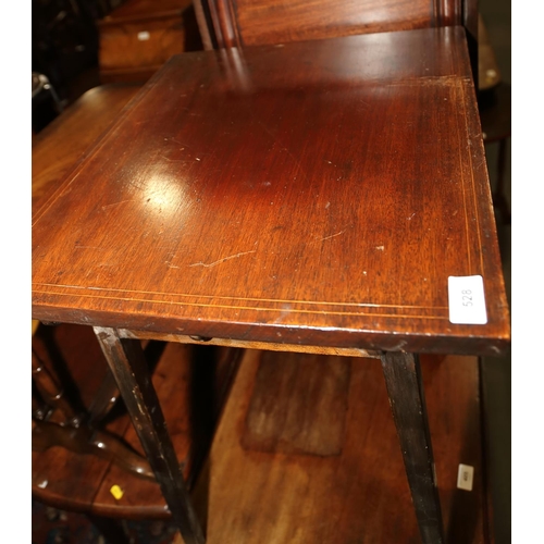 528 - An Edwardian mahogany and line inlaid occasional table, on splay supports, 20