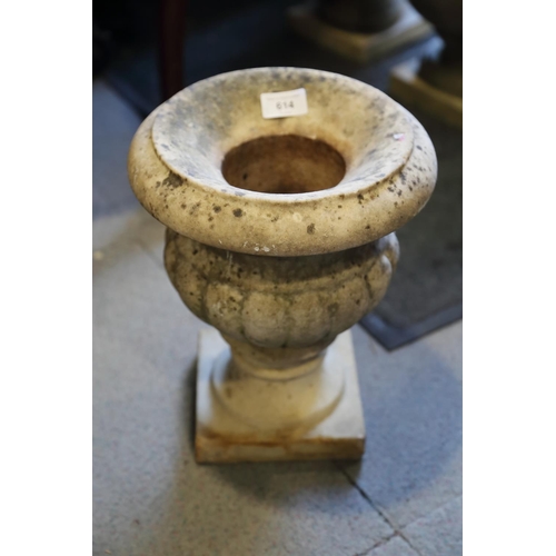 614 - A marble urn with flared rim, 12