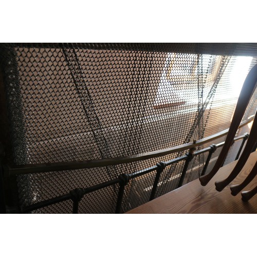 533 - A brass and black painted metal bedstead, 53