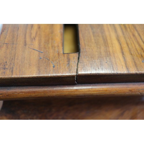 196 - A Rowsell's Patent Victorian carved walnut graphoscope viewer with slides