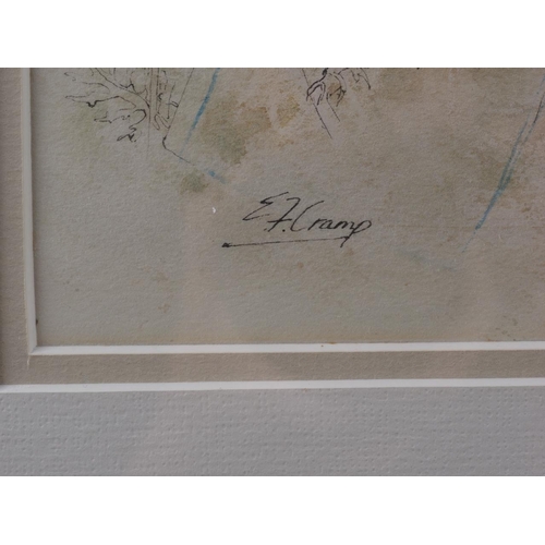 377 - Elizabeth Cramp: a watercolour and wax resist, 