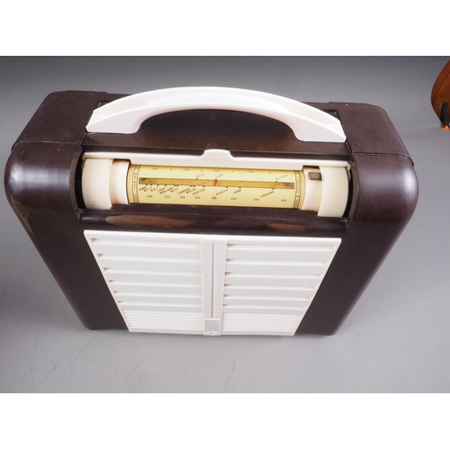 200 - A Kolster-Brandes Ltd cream Bakelite cased AC mains radio and a brown Bakelite cased portable radio