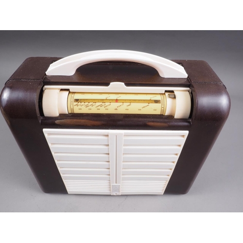 200 - A Kolster-Brandes Ltd cream Bakelite cased AC mains radio and a brown Bakelite cased portable radio