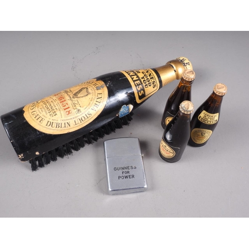 208 - Two Guinness calendars, 1969 and 1970, three Guinness miniature bottles, a 