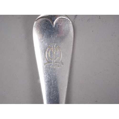 286 - Two silver tablespoons, monogrammed 