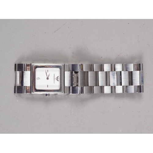 313 - A gentleman's Emporio Armani wristwatch with stainless steel bracelet