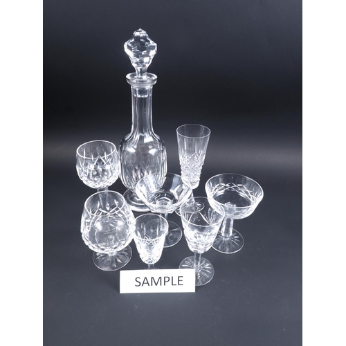 57 - A quantity of mostly Waterford glassware, including a pair of Lismore champagne flutes, a pair of si... 