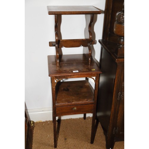 562 - A mahogany two-tier washstand, on chamfered supports, 15