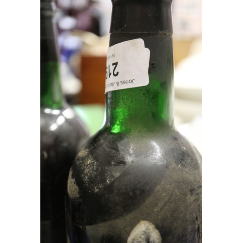 219 - Three bottles of Crofts Port 1963