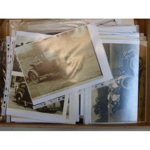 105 - Large Photographs and Prints. Many laid to card, various vehicles from various periods, most in fair... 