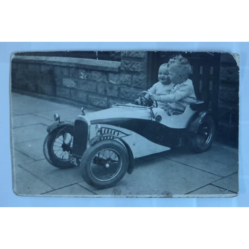 11 - Children's Pedal Cars, Cycling and Horse Drawn. A folder of mostly postcards, most period, some smal... 