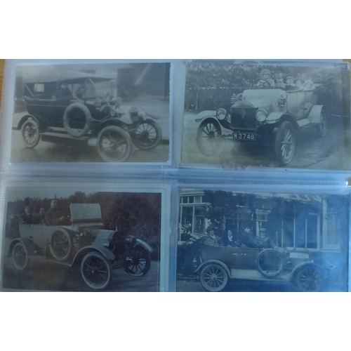 13 - Ford 1903 - Manchester Bodied Cars. A folder of mostly postcards and postcard size images, most peri... 