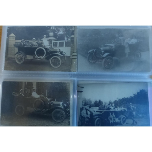 13 - Ford 1903 - Manchester Bodied Cars. A folder of mostly postcards and postcard size images, most peri... 