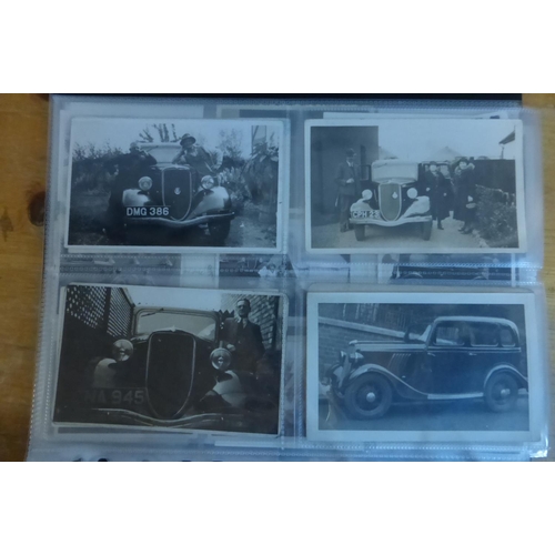 21 - Ford Model Y 1932 - 1937. A folder of mostly postcards and postcard size images, most period, some s... 