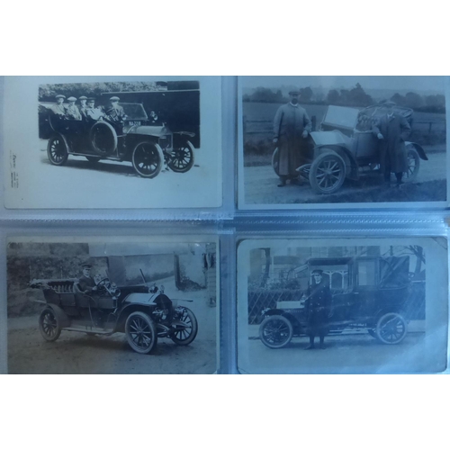 25 - Darracq - Veteran & Vintage Period. A blue folder of mostly postcards and postcard size images, ... 