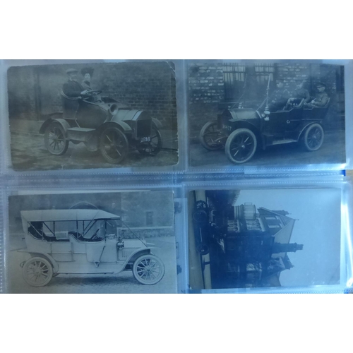 25 - Darracq - Veteran & Vintage Period. A blue folder of mostly postcards and postcard size images, ... 