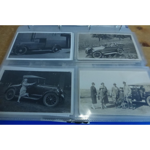 26 - Buick - Vintage Period and Later. A blue folder with postcard size images, and smaller family snaps ... 