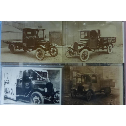 47 - Ford Veteran and Vintage Commercial Vehicles. An album of postcards, postcard size photographs, end ... 